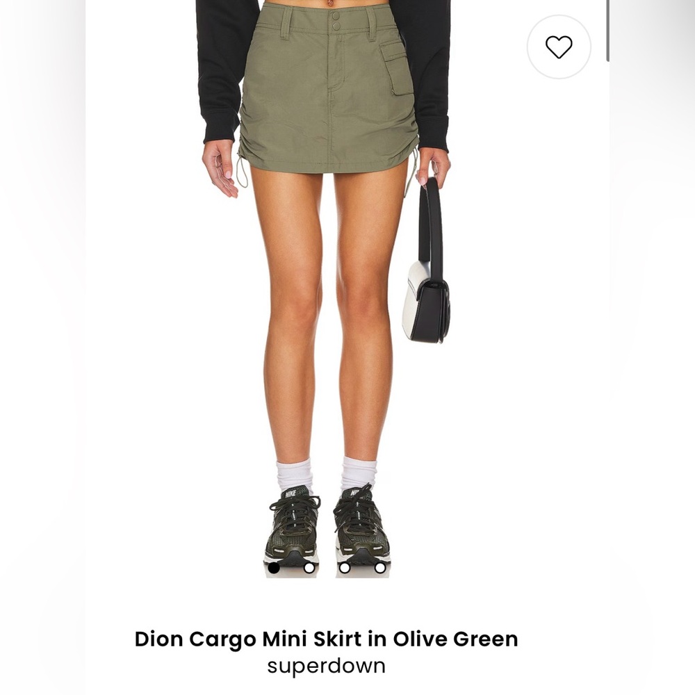 Dion Cargo Mini Skirt in Olive Green